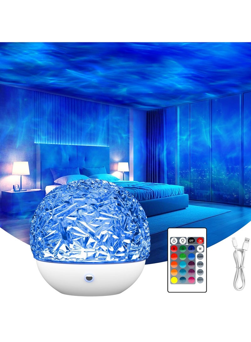 CMGTYYD. جهاز عرض النجوم Galaxy Projector Star Projector، جهاز عرض موجات المحيط بـ 16 لون، مصباح إضاءة المحيط الحسي مع جهاز تحكم عن بعد، جهاز عرض الضوء الليلي لغرفة النوم/الحفلات/غرف الألعاب - Image 1