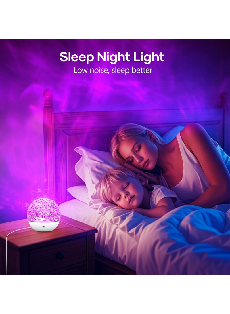 CMGTYYD. جهاز عرض النجوم Galaxy Projector Star Projector، جهاز عرض موجات المحيط بـ 16 لون، مصباح إضاءة المحيط الحسي مع جهاز تحكم عن بعد، جهاز عرض الضوء الليلي لغرفة النوم/الحفلات/غرف الألعاب - Image 4