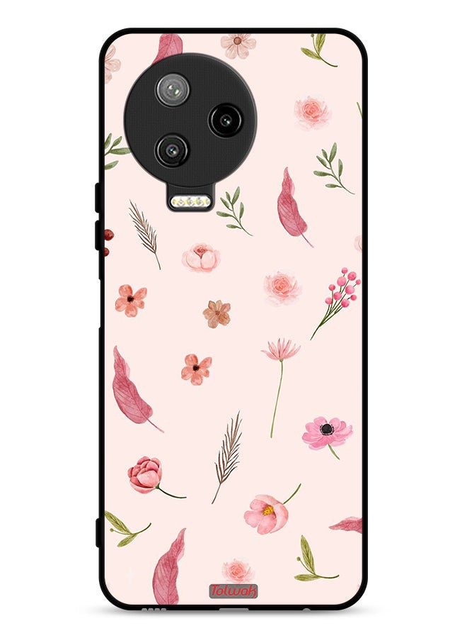 Tolwak Infinix Note 12 Pro 4G Protective Case Cover Leaves And Roses Pattern - Image 1