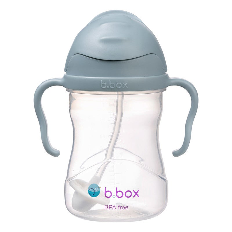 B.Box Leakproof Sippy Cup with Weighted Straw | 240ml (8.1 fl oz) | BPA Free | Easy Grip Handles | For Babies & Toddlers – Ocean - Image 1