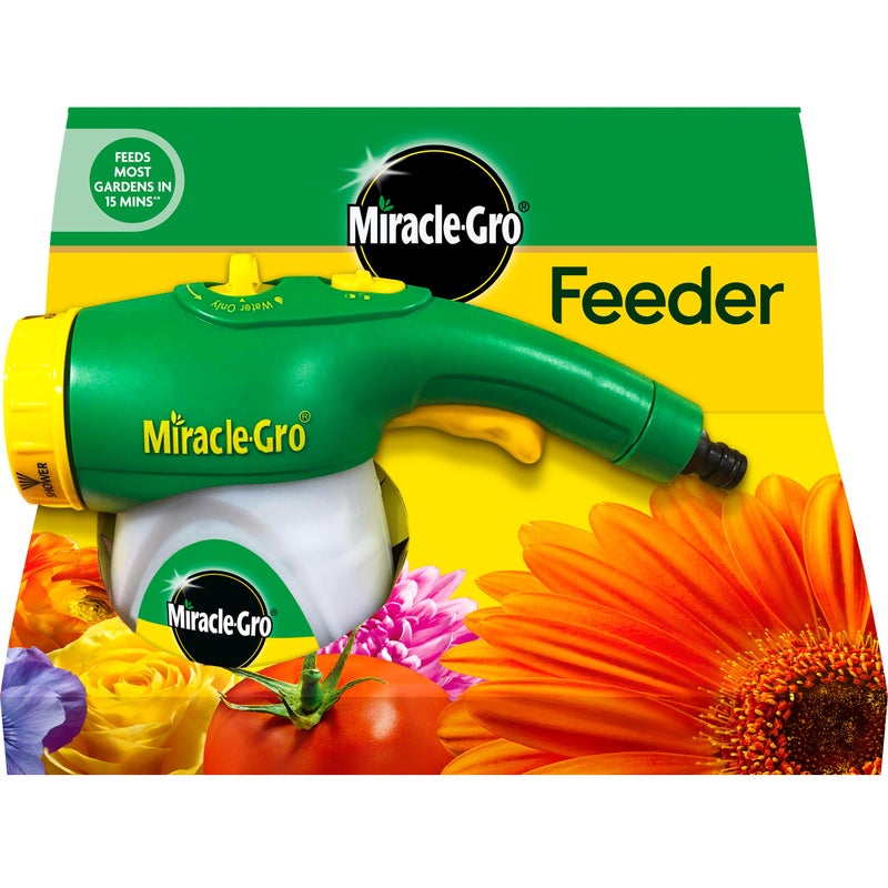 Miracle-Gro 16733 Feeder filled with All Purpose Soluble Plant Food, Green, 220.0 mm*310.0 mm*115.0 mm, Connects Straight to a Garden Hose - Image 1
