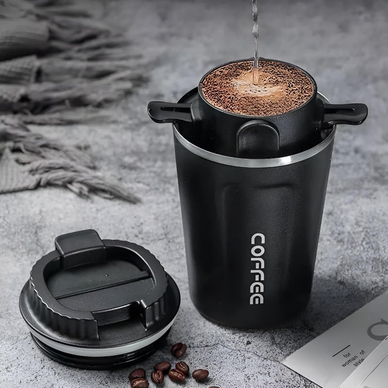 Double Mesh Filter - Collapsible Reusable Stainless Steel Pour Over Coffee Filter Cone Portafilter, Lightweight and Portable Design Ensures Great Taste for Coffee Lovers Travel Camping - Image 5