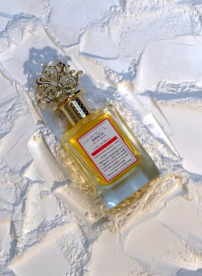 لينيا دي بيلا عطر ميركل الإصدار الفاخر أو دو برفيوم 100 مل – عطر فاخر طويل الثبات للجنسين بنفحات حمضية فاكهية من يوزو وليمون أمالفي، وقلب زهري من الياسمين وزهرة اللوتس، مع قاعدة دافئة من الفانيليا وخشب الصندل والباتشولي - Image 3