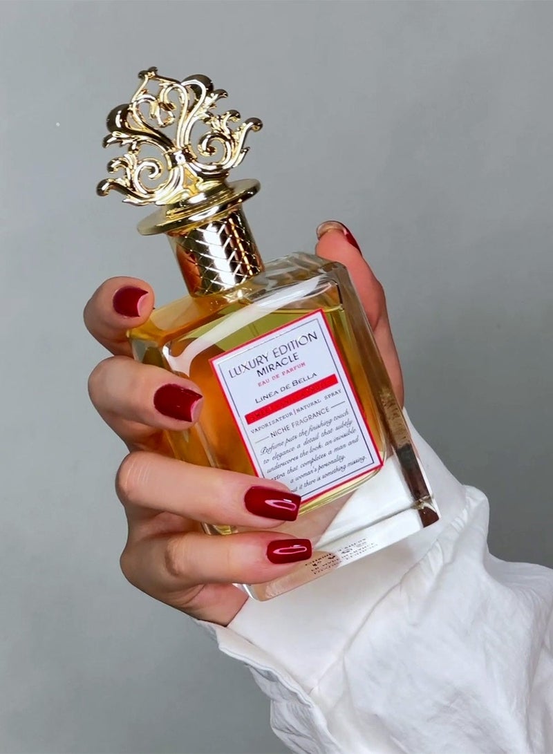 لينيا دي بيلا عطر ميركل الإصدار الفاخر أو دو برفيوم 100 مل – عطر فاخر طويل الثبات للجنسين بنفحات حمضية فاكهية من يوزو وليمون أمالفي، وقلب زهري من الياسمين وزهرة اللوتس، مع قاعدة دافئة من الفانيليا وخشب الصندل والباتشولي - Image 5