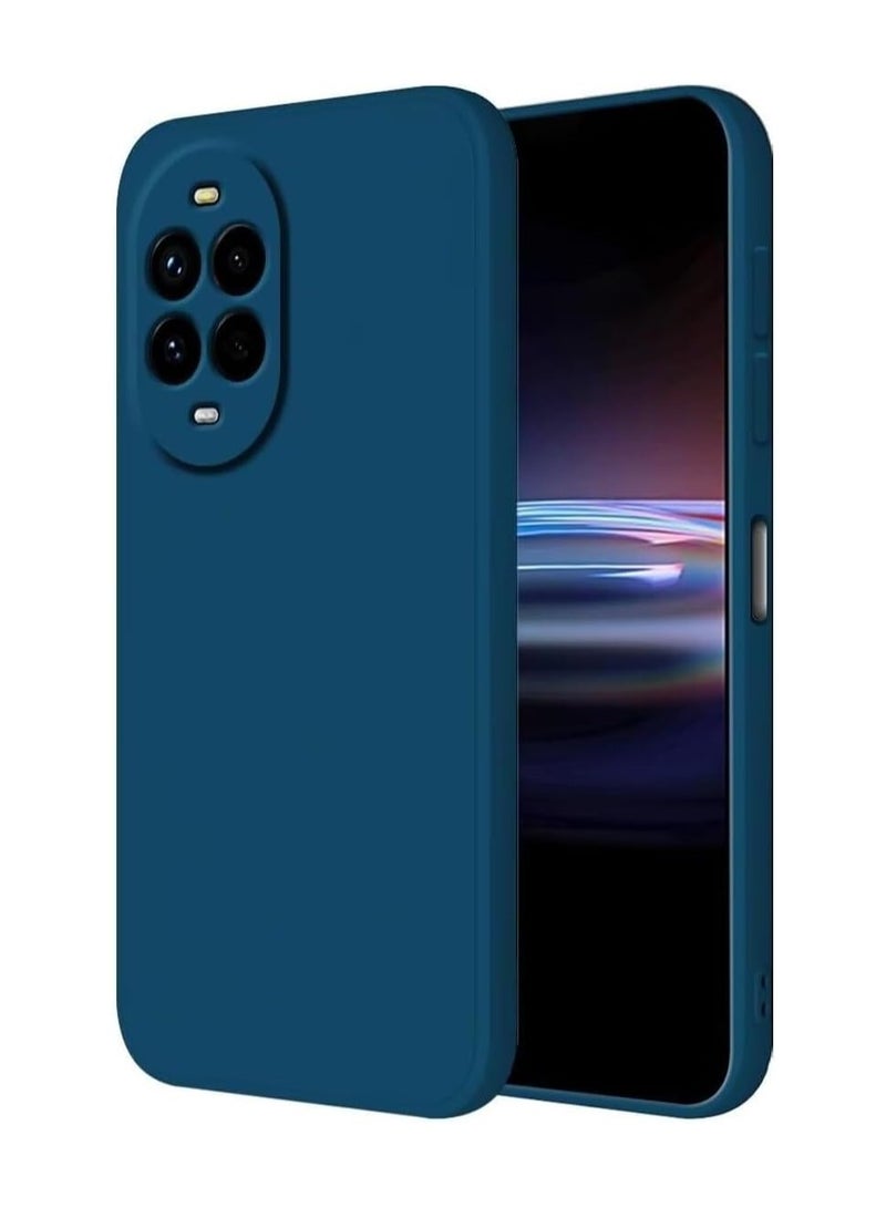 Case for Huawei Nova 13 Pro 5G Liquid Gel Rubber Bumper Case with Soft Microfiber Lining Cushion Slim Shockproof Protective with Camera Protection Cover for Huawei Nova 13 Pro Blue
