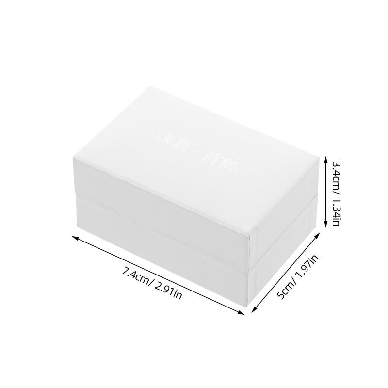 Hard Flip Top Rectangular Ring Case 7 5x5x3 5cm Wedding Proposal Engagement Jewelry Box For Couples - Image 3