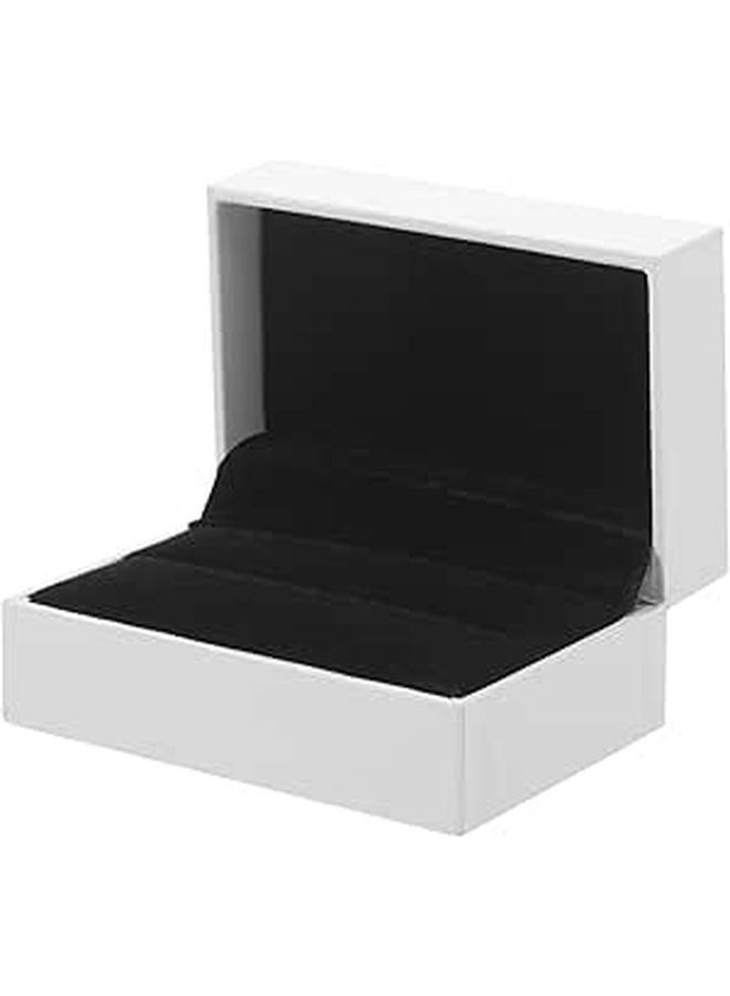 Hard Flip Top Rectangular Ring Case 7 5x5x3 5cm Wedding Proposal Engagement Jewelry Box For Couples - Image 1