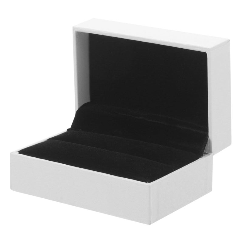 Hard Flip Top Rectangular Ring Case 7 5x5x3 5cm Wedding Proposal Engagement Jewelry Box For Couples - Image 2