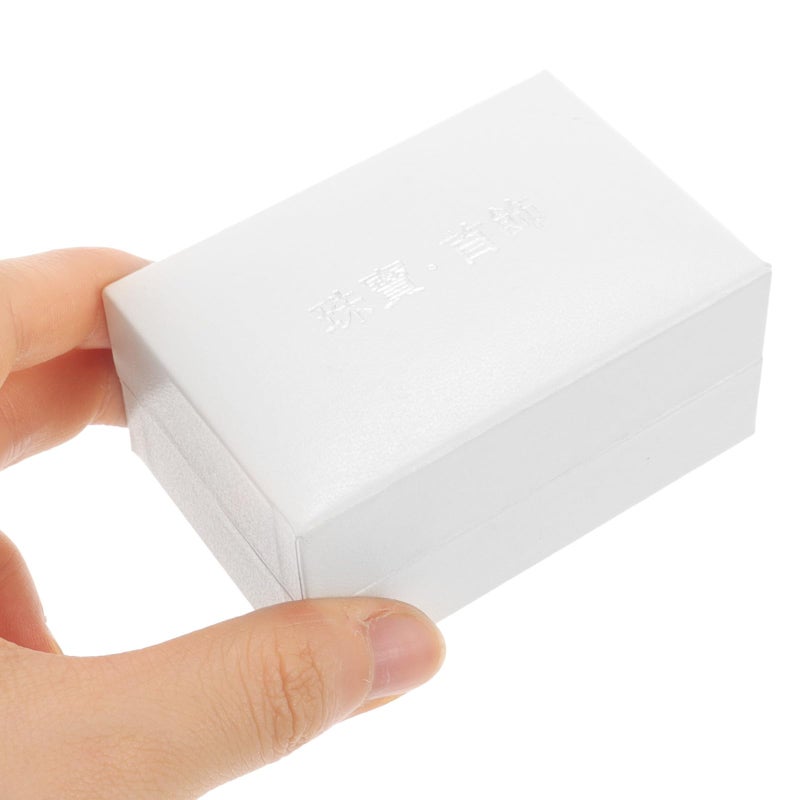 Hard Flip Top Rectangular Ring Case 7 5x5x3 5cm Wedding Proposal Engagement Jewelry Box For Couples - Image 5