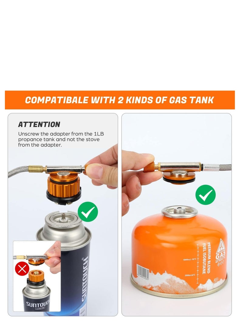 Captaintech Windproof Camping Gas Stove Portable Outdoor Camping Furnace Folding Wild Camp Gas Burner Backpacking Stove Suitable for Hiking Camping Trekking and Picnic 5800W - Image 5