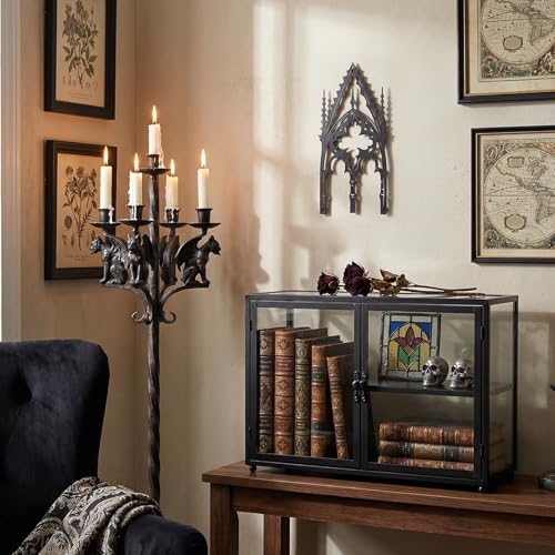 WOPARTY Gothic Cathedral Window Wall Art, Black Metal Decorative Panel, 11.8 x 5.91 Inches, Medieval Home Decor for Bedroom Living Room - Image 4