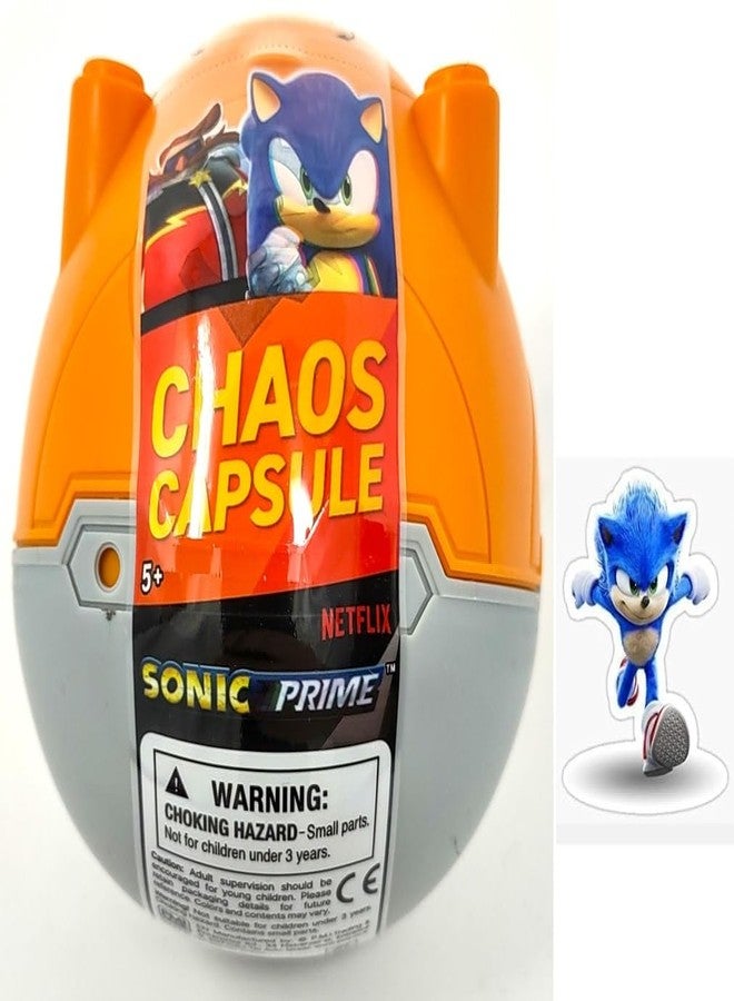 Sonic Prime Paradox Chaos Capsule, 1 Blind Capsule per Order, Bonus Sticker Bundle - Image 1