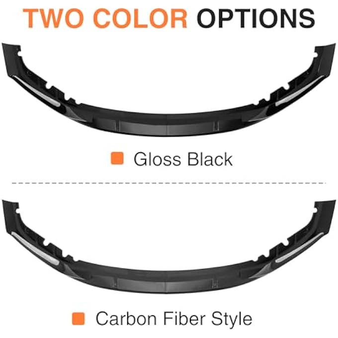 JTFF 4pcs Front Bumper Lip Splitter Spoiler Compatible with 2018-2020 BMW G30 G38 5 Series M Sport MP Style, Car Body Kit Accessories Front Lip Splitter, (Carbon Fiber) - Image 5