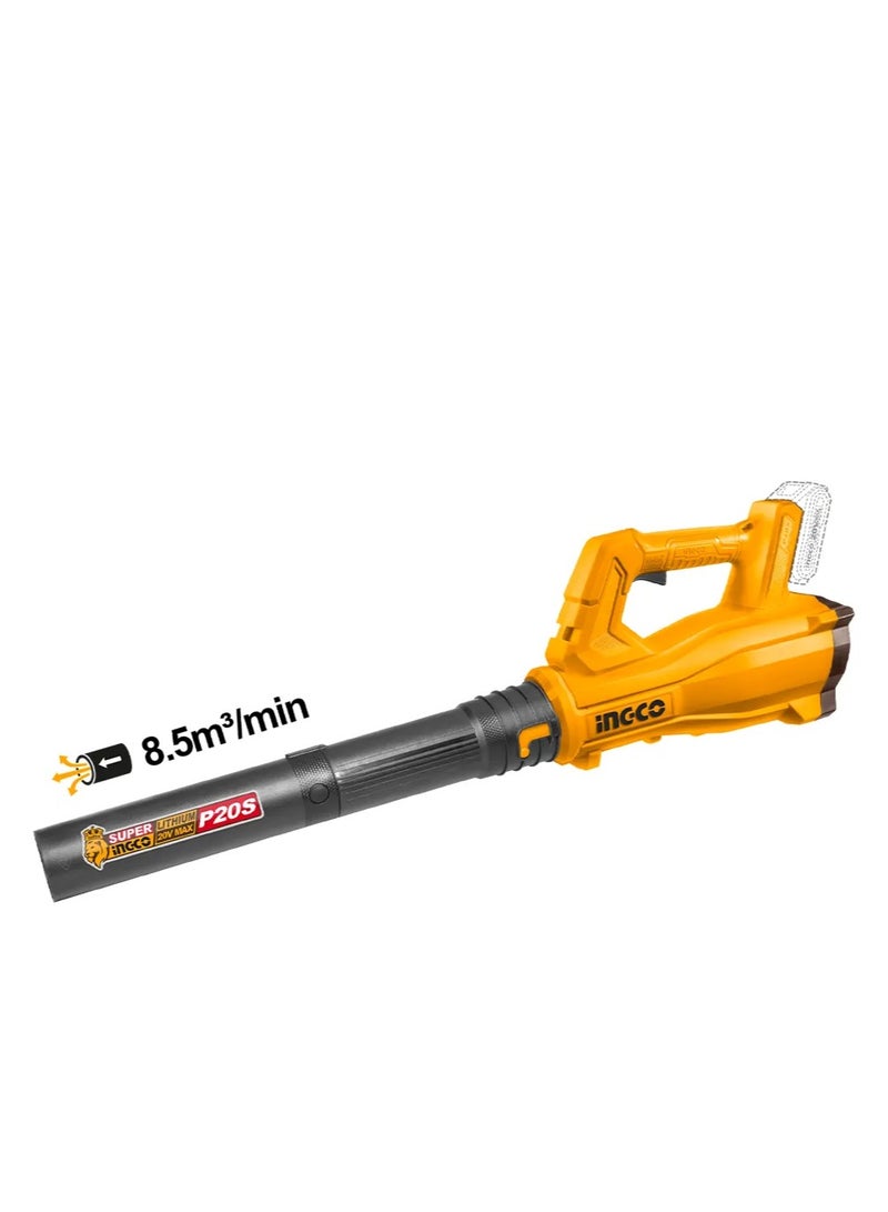 INGCO INGCO 20V Cordless Blower – Model CABLI203235 (15000 RPM, 115 km/h, with 2.0Ah Battery & Charger)  - Image 1