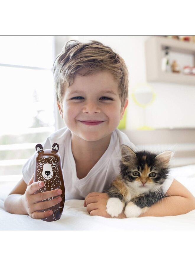 دمى ماتريوشكا روسية متداخلة للأطفال، دمى ماتريوشكا خشبية مصنوعة يدويًا، 5 قطع بنمط حيوانات كرتونية لطيفة، هدية رائعة لأعياد ميلاد البنات والأولاد أو ديكور المنزل - Image 4