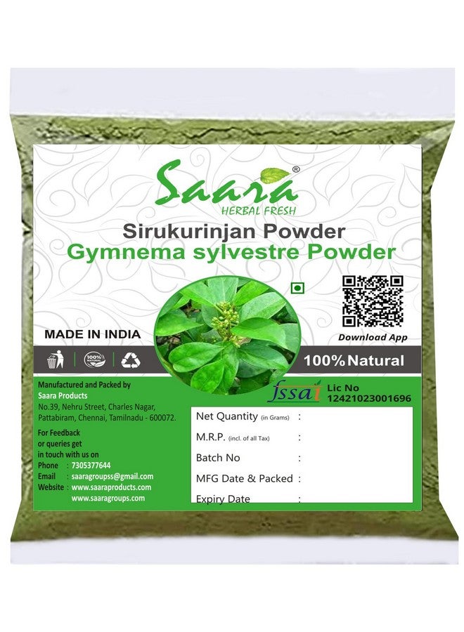 Saara HERBAL FRESH Sirukurinjan Powder 50g, Gurmar, Gymnema Sylvestre, Madhunashini, Podapatri Powder, Natural Remedy for Diabetes (Pack of 1 X 50g) - Image 1