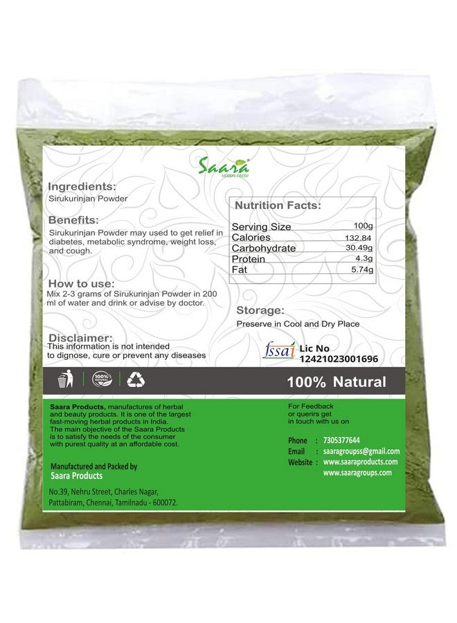 Saara HERBAL FRESH Sirukurinjan Powder 50g, Gurmar, Gymnema Sylvestre, Madhunashini, Podapatri Powder, Natural Remedy for Diabetes (Pack of 1 X 50g) - Image 2