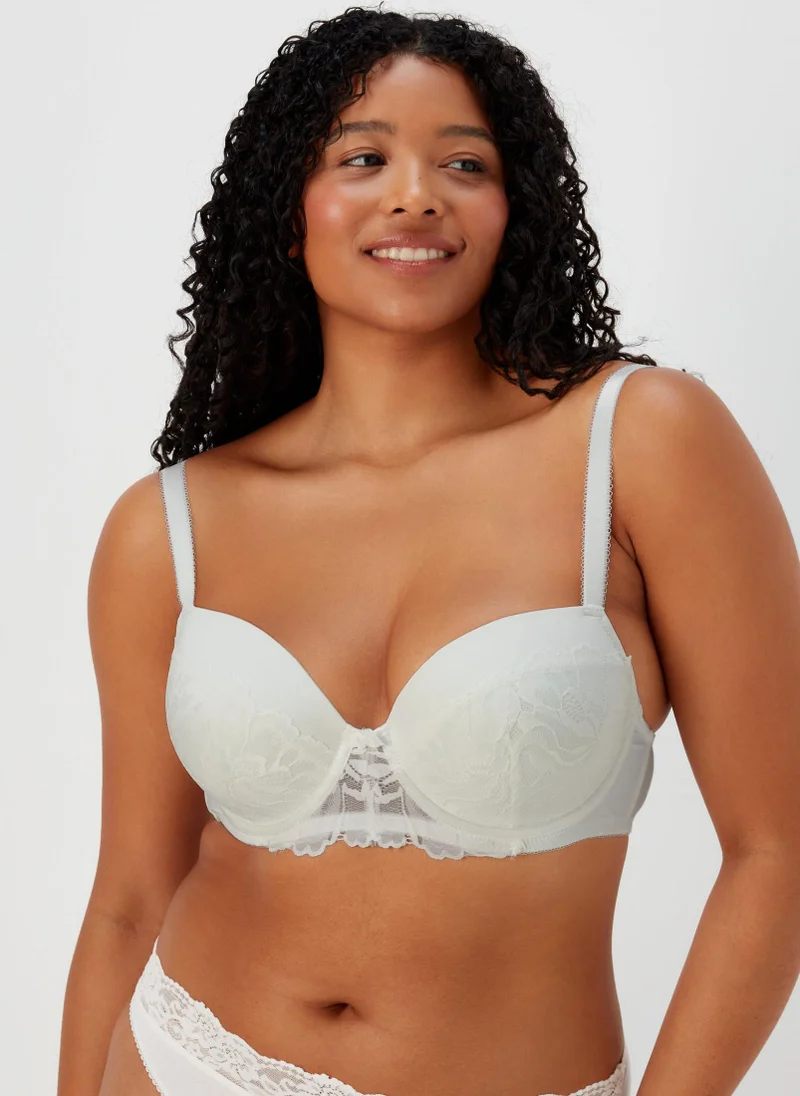 Matalan DD+ Cream Lace Padded Bra