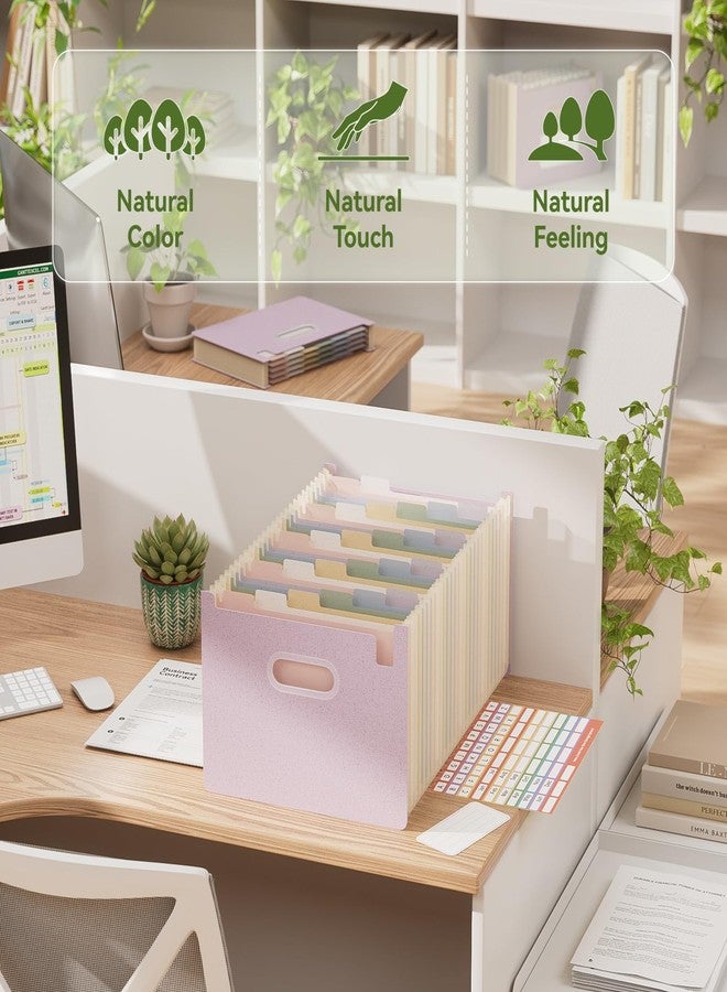 EcoStash Accordian File Organizer, 26 Pockets Wheat Straw Expanding File Folders, Upright&Open Top, A-Z Bill Receipt Organizer, 100% BPA Free, Return to Nature, Healthy Living, Letter/A4 Size-Lavender Purple - Image 4