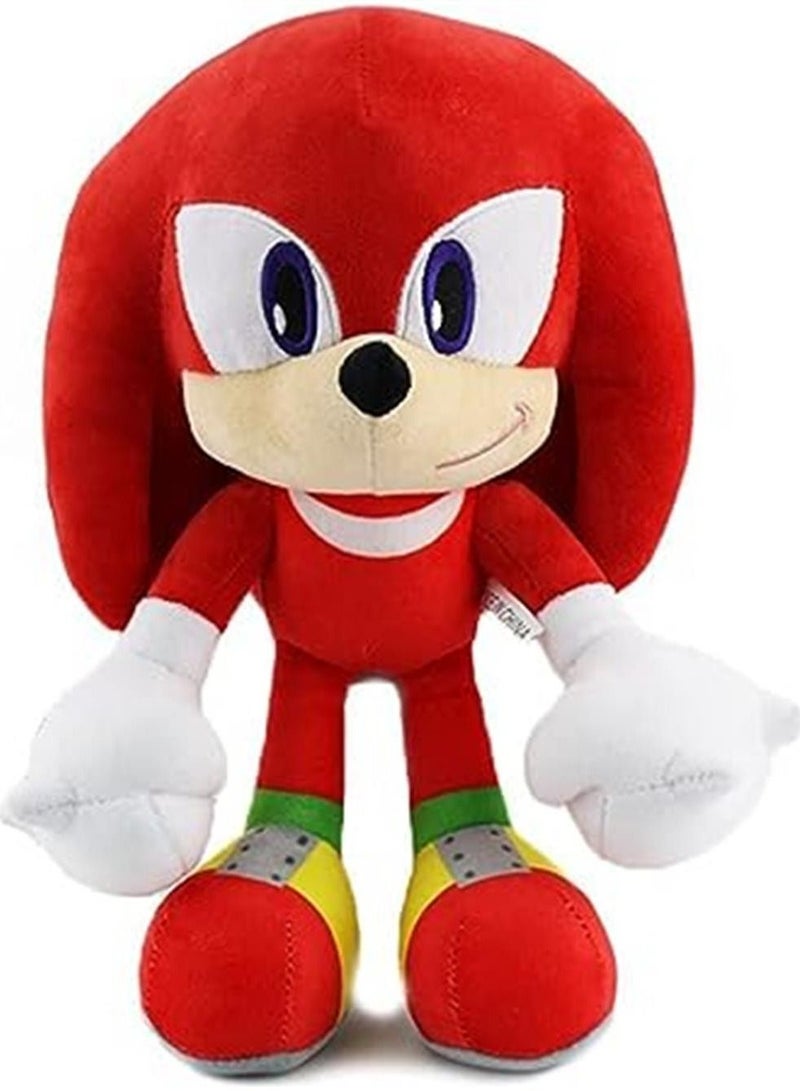 12" Sonic Plush Toys,Sonic Stuffed Animals,Knuckles Shadow Tails Plushies Doll Toys Gifts for Boys and Girls,Knuckles