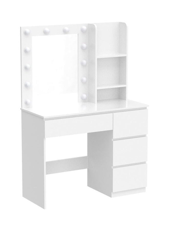 NKX Makeup Vanity with Multiple Shelves and Drawers White - Image 4