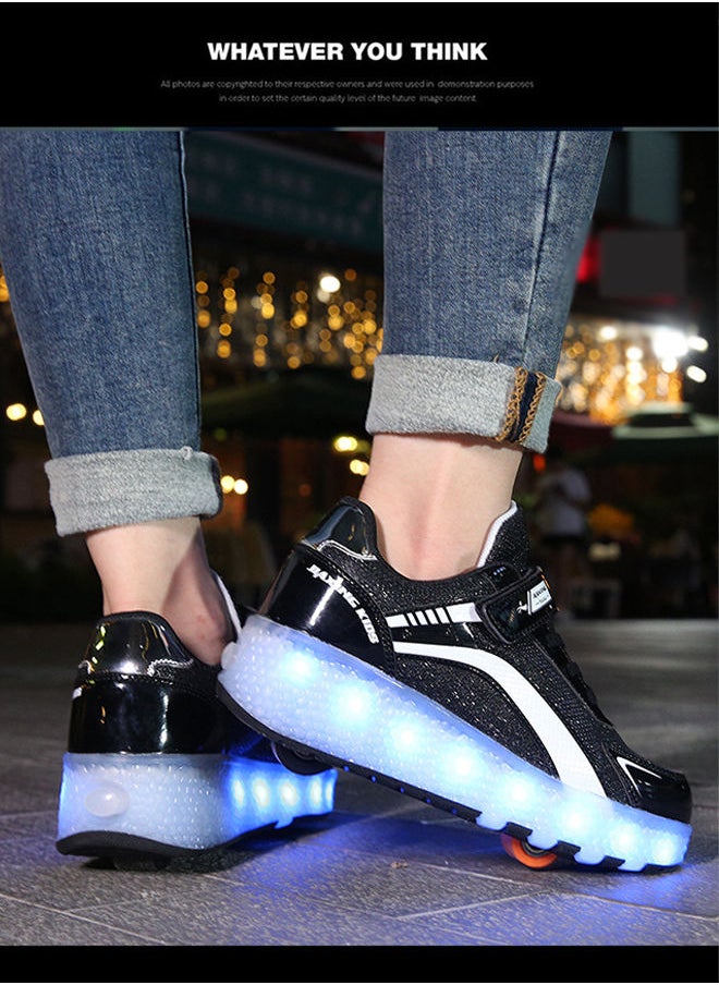 Generic - Roller Shoes USB Charge Girls Boys Sneakers with Wheels LED Roller Skates Shoes - Image 1