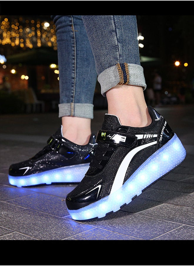 Generic - Roller Shoes USB Charge Girls Boys Sneakers with Wheels LED Roller Skates Shoes - Image 1