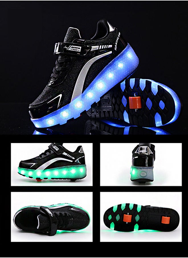 Generic - Roller Shoes USB Charge Girls Boys Sneakers with Wheels LED Roller Skates Shoes - Image 1