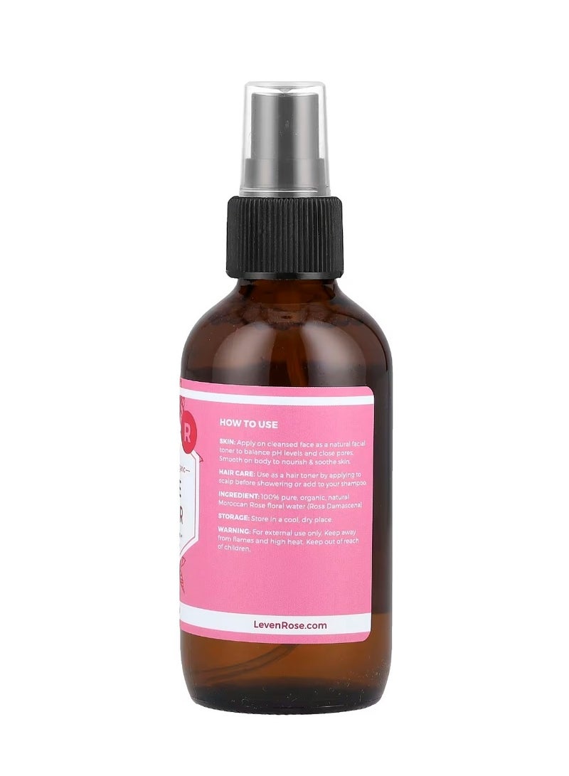 Leven Rose 100% Pure & Organic Rose Water 4 fl oz (118 ml) - Image 2