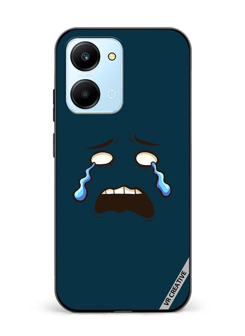 Protective Case Cover For Honor Play7T Crying Face Design Multicolour