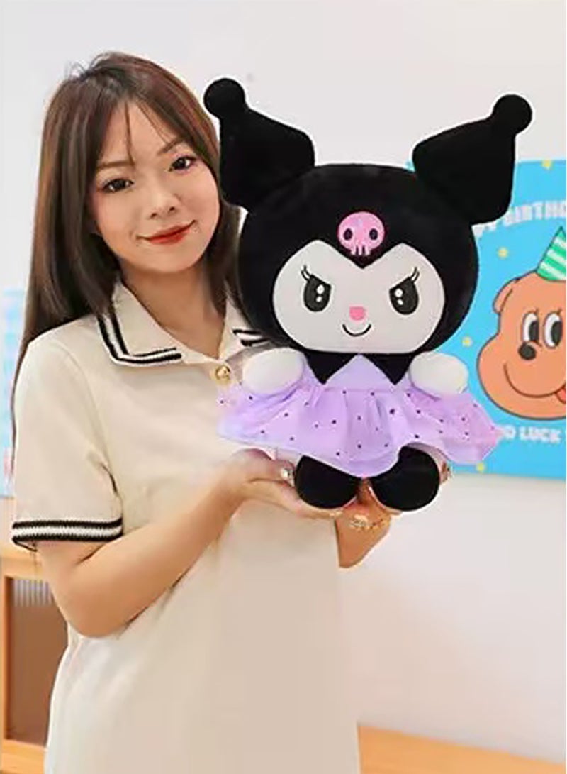 Sanrio 38cm cartoon purple flower skirt kulomi plush doll plush toy room decoration soft doll suitable for kids gifts party gifts  - Image 3