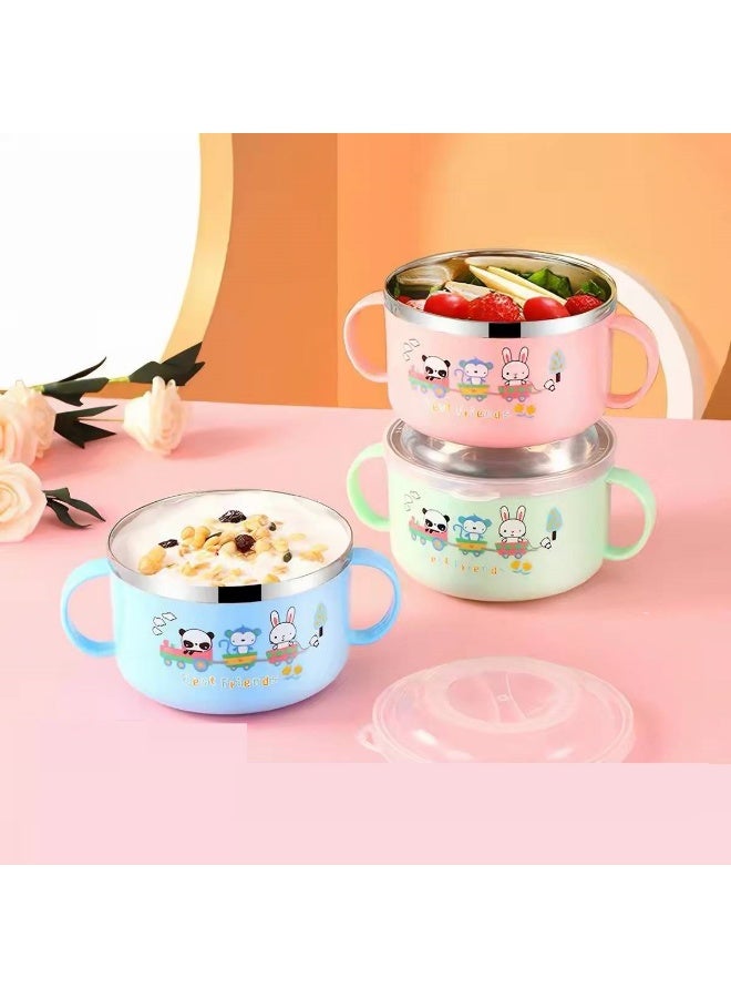 Stainless steel food container for children; practical, easy to carry, and suitable for school, trips, and daily use. - Image 1