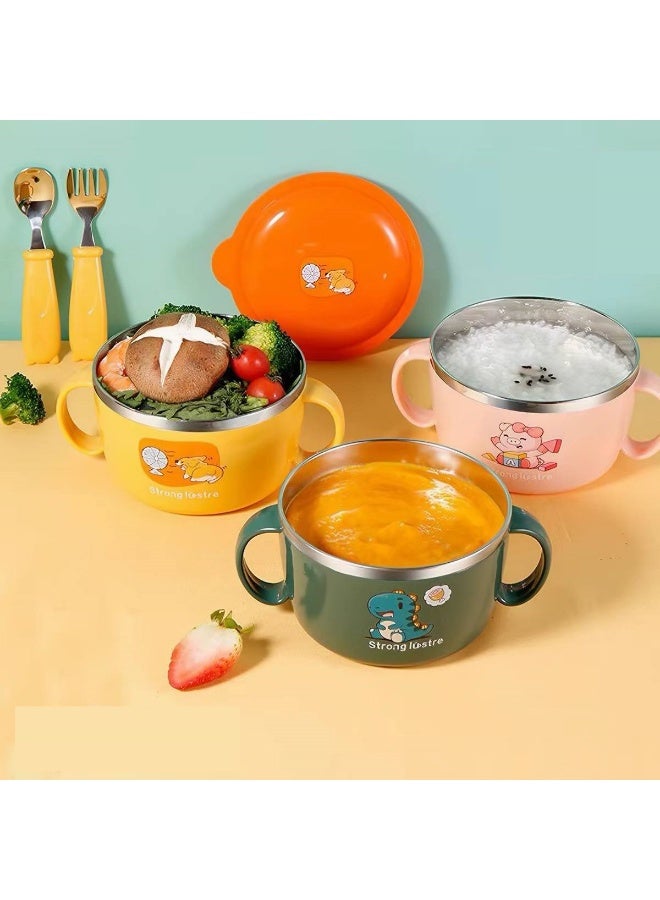 Stainless steel food container for children; practical, easy to carry, and suitable for school, trips, and daily use. - Image 3
