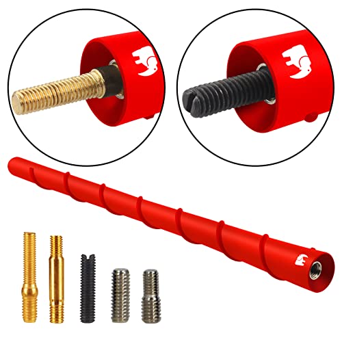 ONE250 8" inch Spiral Flexible Copper Core Antenna, Compatible with Fiat - Fiat 500 (2011-2019), Fiat 124 Spider (2017-2024) - Designed for Optimized FM/AM Reception (Red) - Image 5
