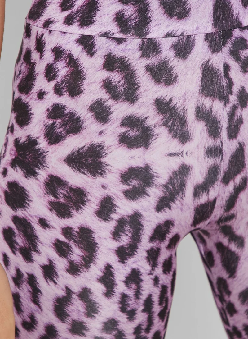 THE RAGGED PRIEST Leopard Print Cycling Shorts