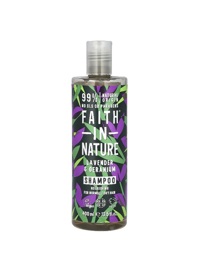 Faith in Nature Faith in Nature, Shampoo, For Normal/Dry Hair, Lavender & Geranium, 13.5 fl oz (400 ml)  - Image 1