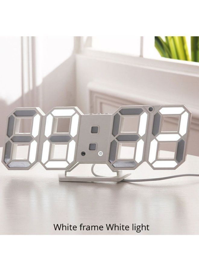 ساعة حائط رقمية LED ثلاثية الأبعاد لطاولة سطح المكتب منبه وضوء ليلي للمنزل والمكتب وغرفة المعيشة  - Image 1