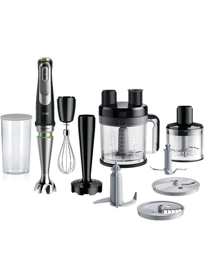 براون ملتي كويك 9 خلاط يدوي مع معالج طعام, 1200W, سعة 3.2L, أسود - Image 1