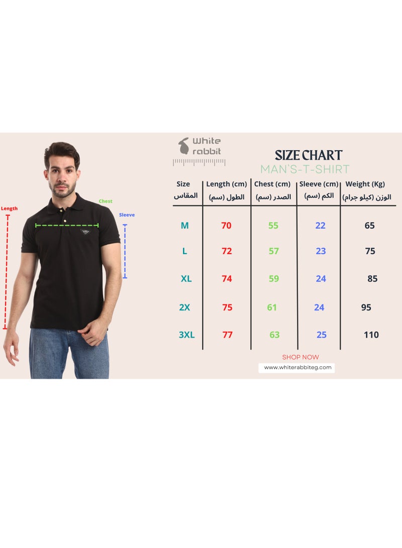 WHITE RABBIT Double Buttoned Short Sleeves Pique Polo Shirt  - Image 5