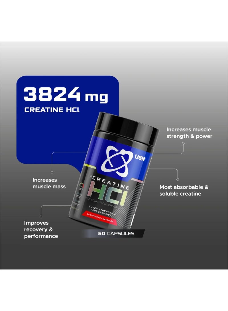 USN Creatine HCL – 100 Capsules - Image 3