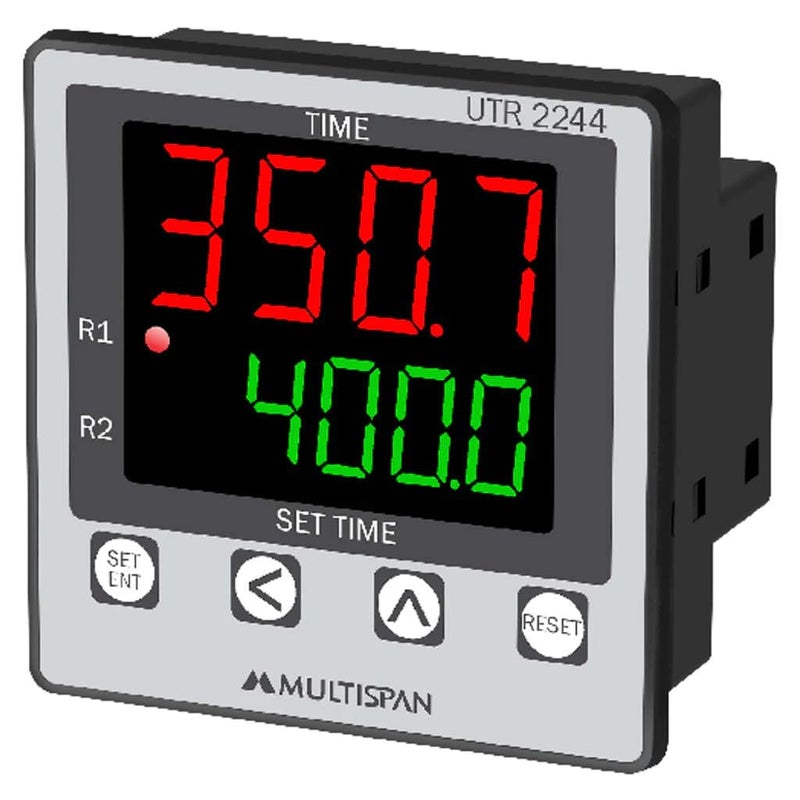 Multispan UTR2244 Universal Range Digital Timers 2Relay 72 x 72 x 45 