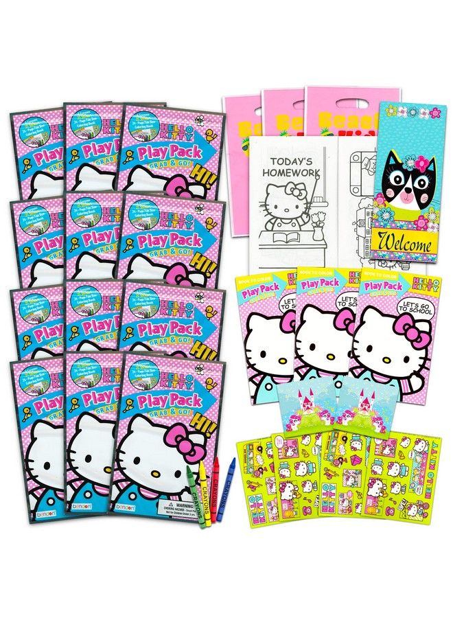Bendon Publishing Hello Kitty Ultimate Party Favors Packs Bundle 12 Sets With Stickers Coloring Books And Crayons (Party Supplies) - Image 2