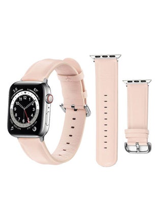 Leather Replacement Band For Apple Watch Series 6/SE/5/4/3/2/1 Pink - pzsku/Z90B9A829A12E75ABE486Z/45/_/1701664749/b670528d-88f3-4169-b820-25b05688df4d