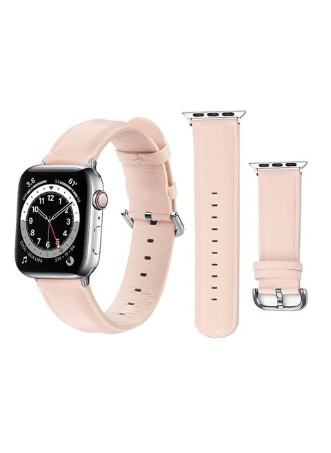 Leather Replacement Band For Apple Watch Series 6/SE/5/4/3/2/1 Pink