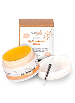 Bella Jade Lip Sleeping Mask Overnight Moisturizer Balm with Organic Shea Butter and Raw Honey Softens and Hydrates Dry Cracked Lips While You Sleep 