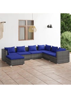 vidaXL 7 Piece Garden Lounge Set with Cushions Poly Rattan Grey - pzsku/Z90B9CAF7F3CFAD8C3348Z/45/_/1696248497/a779a156-2b7a-4c80-980a-d28a7b5a14aa