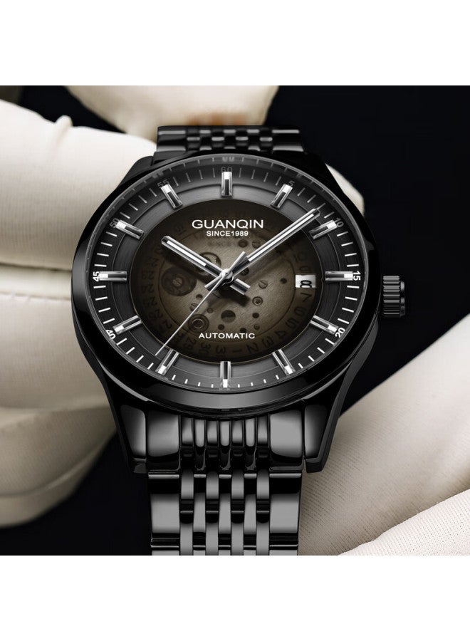 Guanqin Swiss Certified Men's Mechanical Watch With Imported Movement, Fully Automatic, Business-style, Water-resistant, Top Ten Brand Men's Watch - Image 1