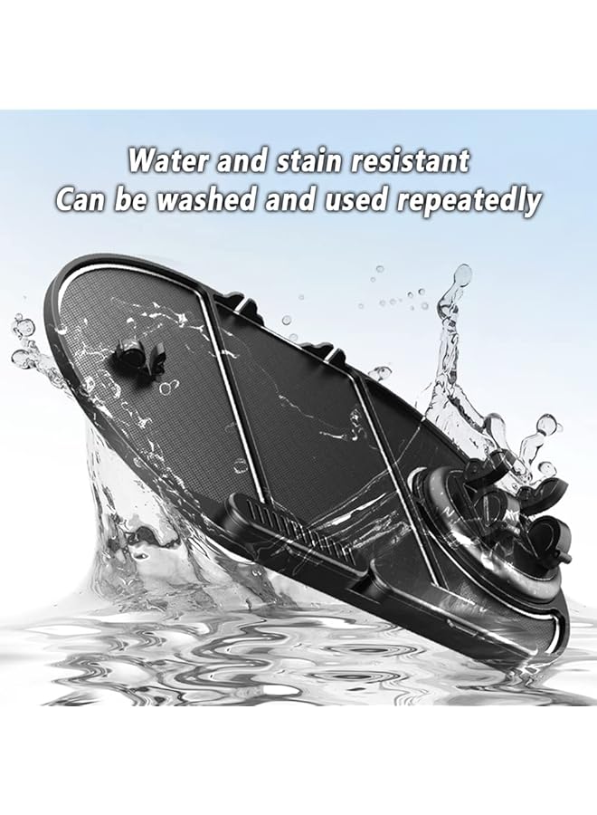 SYOSI Car Dashboard Anti Skid Mat, 6 In 1 Anti Skid Car Dashboard Sticky Pad With Phone Holder, Car Air Fresheners, Sunglasses Holder, Charger Holder, Phone Number Plate - Image 5