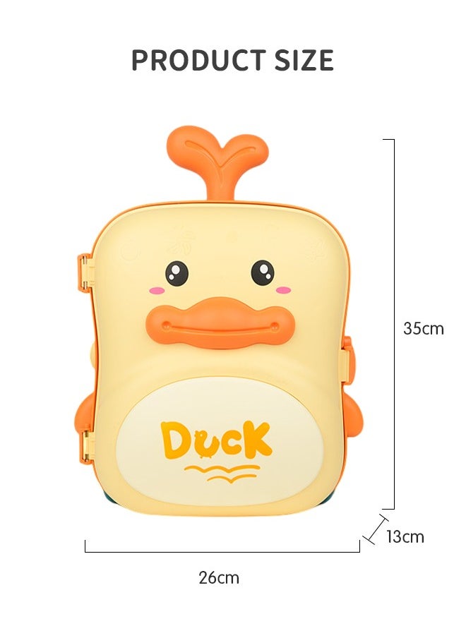 GROIC - Duck Sand Toys Beach Toys Set 8Pcs: Include Duck Trolley Case, Sand Molds, Rake, Shovel & Accessories, Bath Toys for Kids - Image 1