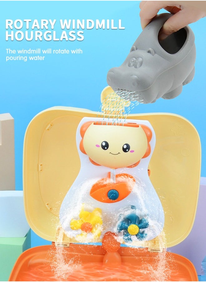 GROIC - Duck Sand Toys Beach Toys Set 8Pcs: Include Duck Trolley Case, Sand Molds, Rake, Shovel & Accessories, Bath Toys for Kids - Image 1